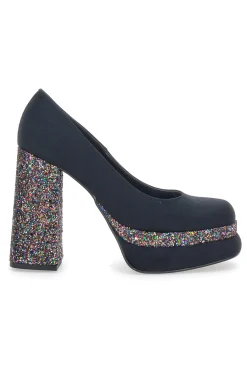 Decollete Platform 3336 Nere con Glitter-PITTARELLO GLAM
