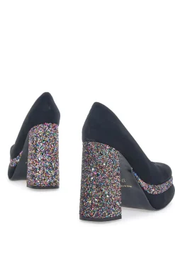 Decollete Platform 3336 Nere con Glitter-PITTARELLO GLAM