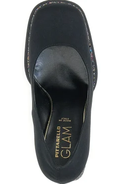 Decollete Platform 3336 Nere con Glitter-PITTARELLO GLAM