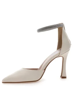 Decolleté Panna Con Cinturino di Strass 709-PITTARELLO LOVE