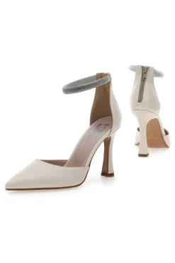 Decolleté Panna Con Cinturino di Strass 709-PITTARELLO LOVE