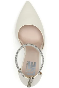 Decolleté Panna Con Cinturino di Strass 709-PITTARELLO LOVE