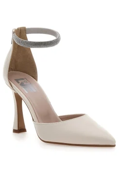 Decolleté Panna Con Cinturino di Strass 709-PITTARELLO LOVE
