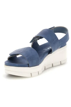 blaue Sandalen mit Keil 4-FIRST ACTIVE Outlet