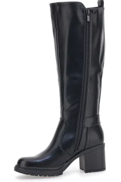 1359 – e Stiefel mit Blockabsatz und elastischem Seitendetail-ENERGY Sale