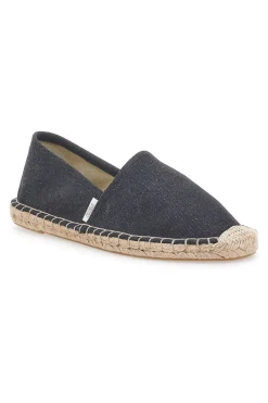 Espadrillas nere in tessuto con suola con ricamo in corda SGMS2520-PITTARELLO SUN