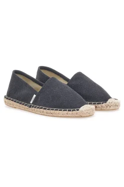 Espadrillas nere in tessuto con suola con ricamo in corda SGMS2520-PITTARELLO SUN