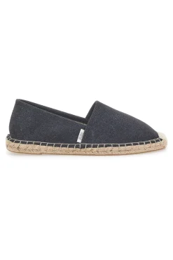 Espadrillas nere in tessuto con suola con ricamo in corda SGMS2520-PITTARELLO SUN