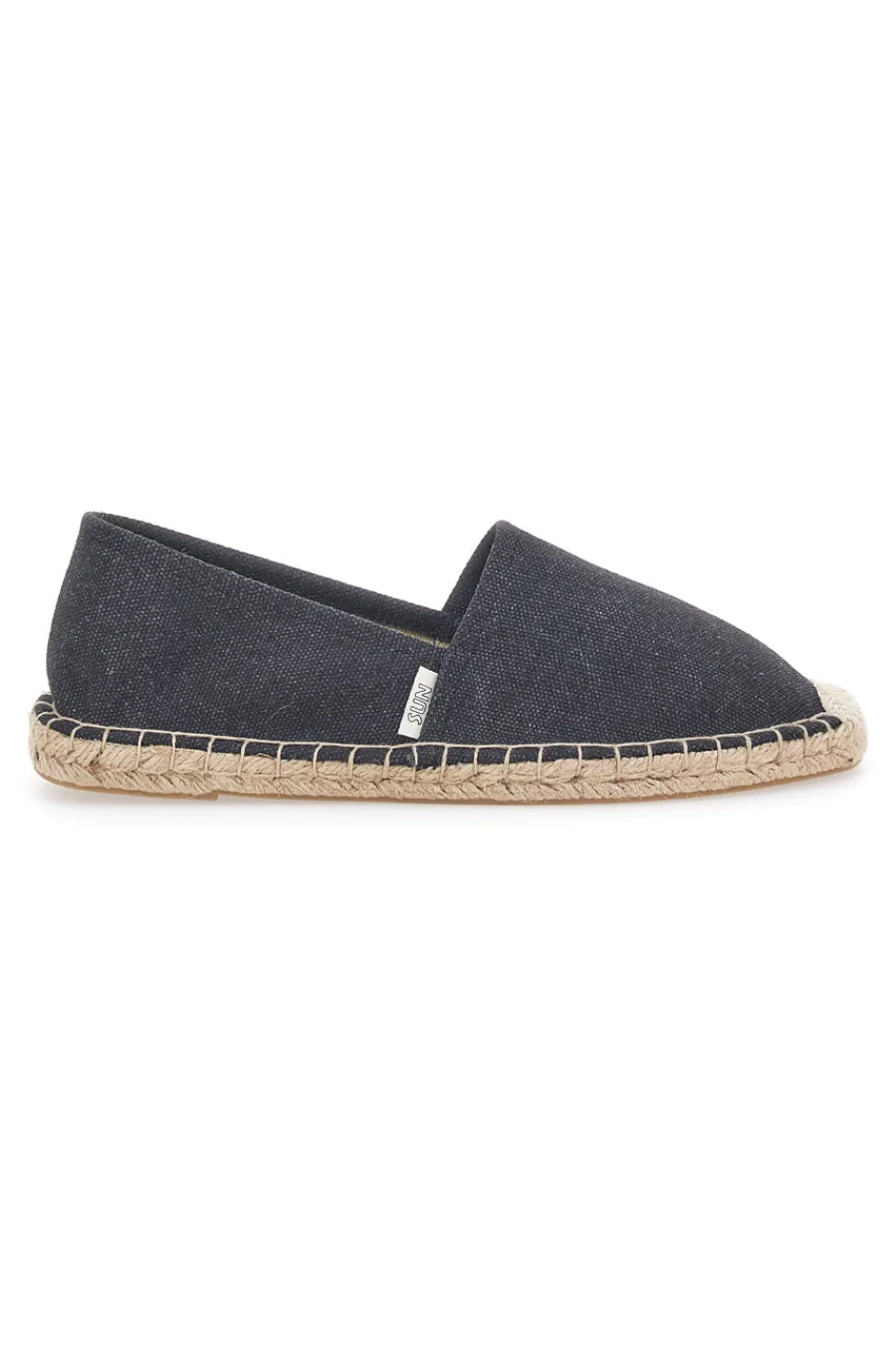 Espadrillas nere in tessuto con suola con ricamo in corda SGMS2520-PITTARELLO SUN