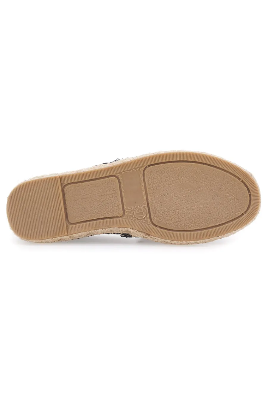 Espadrillas nere in tessuto con suola con ricamo in corda SGMS2520-PITTARELLO SUN
