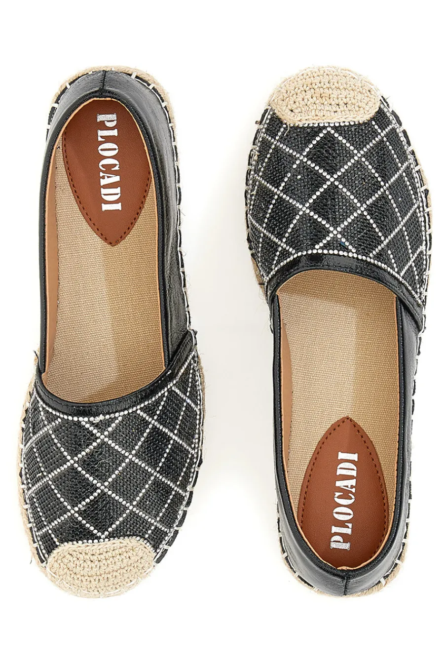 Espadrillas 8055 Nere con strass-PLOCADI Outlet