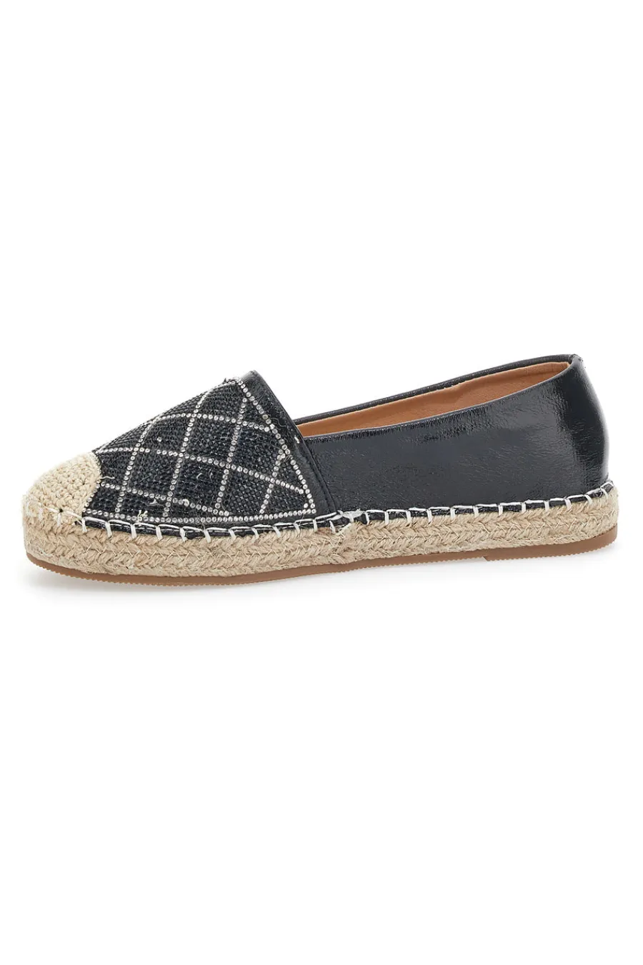Espadrillas 8055 Nere con strass-PLOCADI Outlet