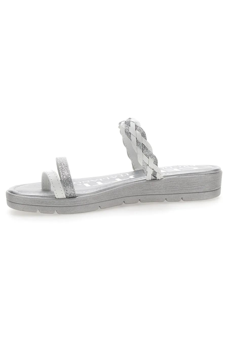 Flip-Flops 21581 Weiß und Silber-CERUTTI New