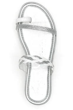Flip-Flops 21581 Weiß und Silber-CERUTTI New