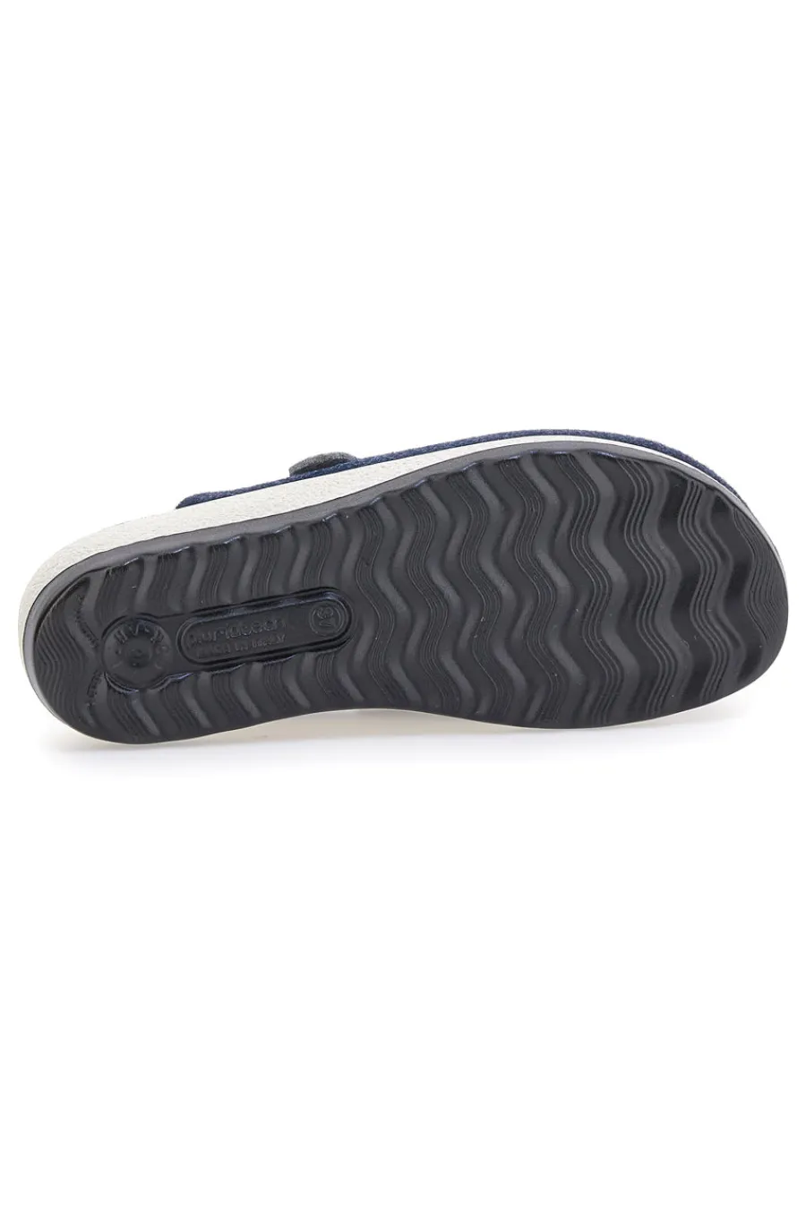 90440W68FR Blaue Hausschuhe mit verstellbarer Schnalle und zweifarbiger Sohle-FLY FLOT Discount