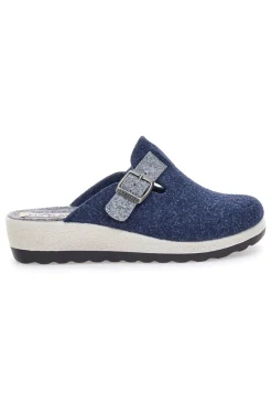 90440W68FR Blaue Hausschuhe mit verstellbarer Schnalle und zweifarbiger Sohle-FLY FLOT Discount