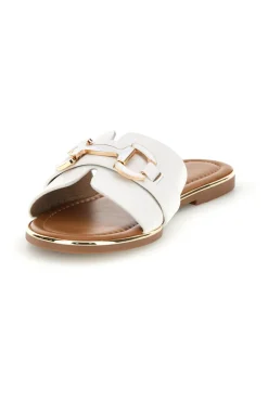 Fun Strand weiße Hausschuhe mit Klammer 15601-FUN BEACH Sale