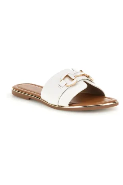 Fun Strand weiße Hausschuhe mit Klammer 15601-FUN BEACH Sale
