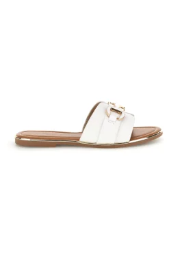 Fun Strand weiße Hausschuhe mit Klammer 15601-FUN BEACH Sale