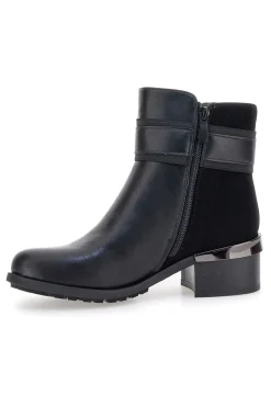 Gianmarco Venturi TR0330 e Stiefeletten mit Riemen und Schnalle, mittlerer Absatz-GMV Outlet