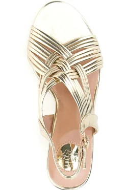 Goldene Sandalen mit mittlerem Absatz 9976956-LE HAVRE PARIS New