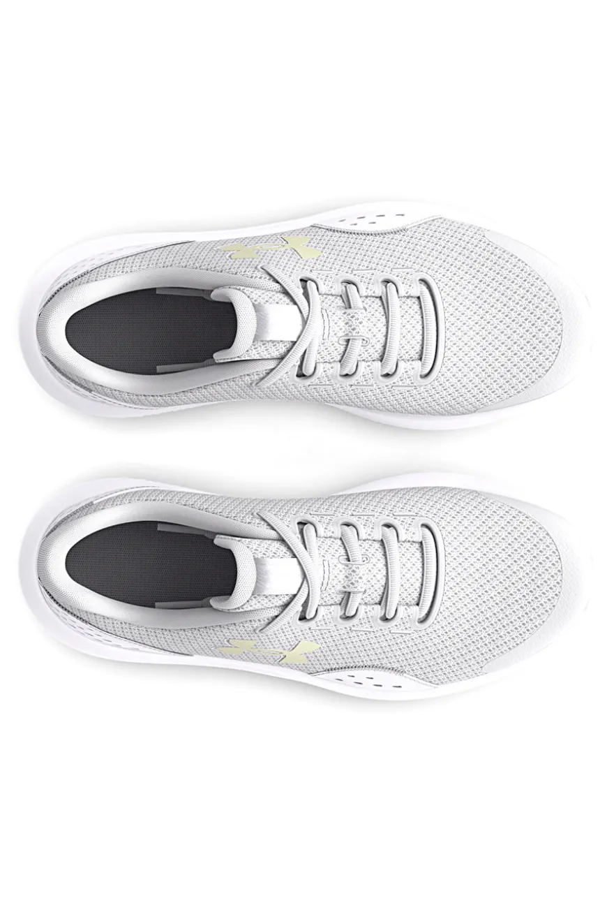 Graue Mesh-Turnschuhe für Damen Under Armour GGS Surge 4