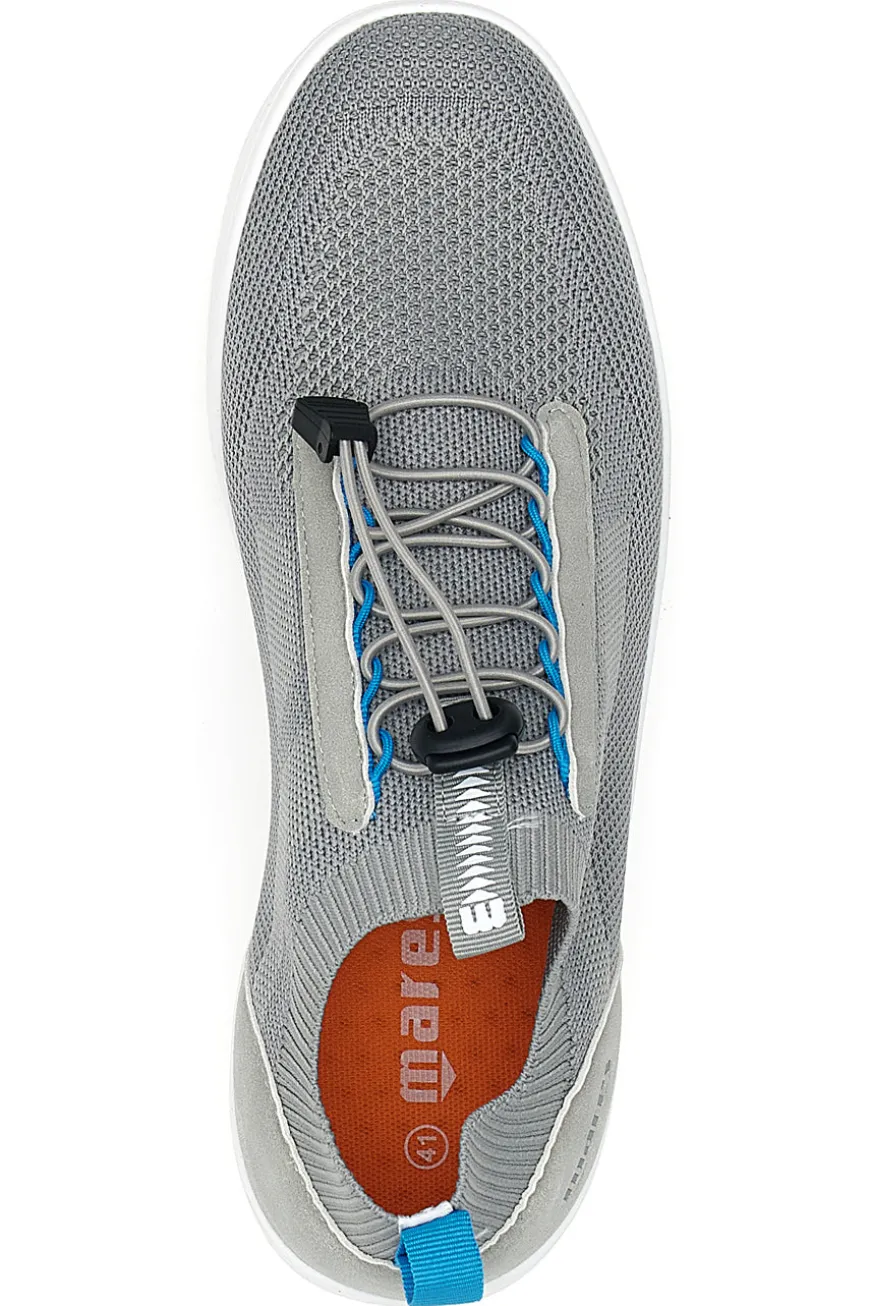 Graue Sneakers mit Mesh-Obermaterial und elastischen Schnürsenkeln MARES MRS23307F