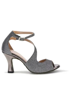 Gunmetal Glitzer Sandalen mit hohem Absatz 6514-THE FIRST DANCE Discount