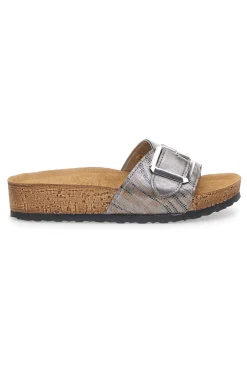 Hausschuhe mit Maxi-Schnalle 32 NM Anthrazit-INBLU New