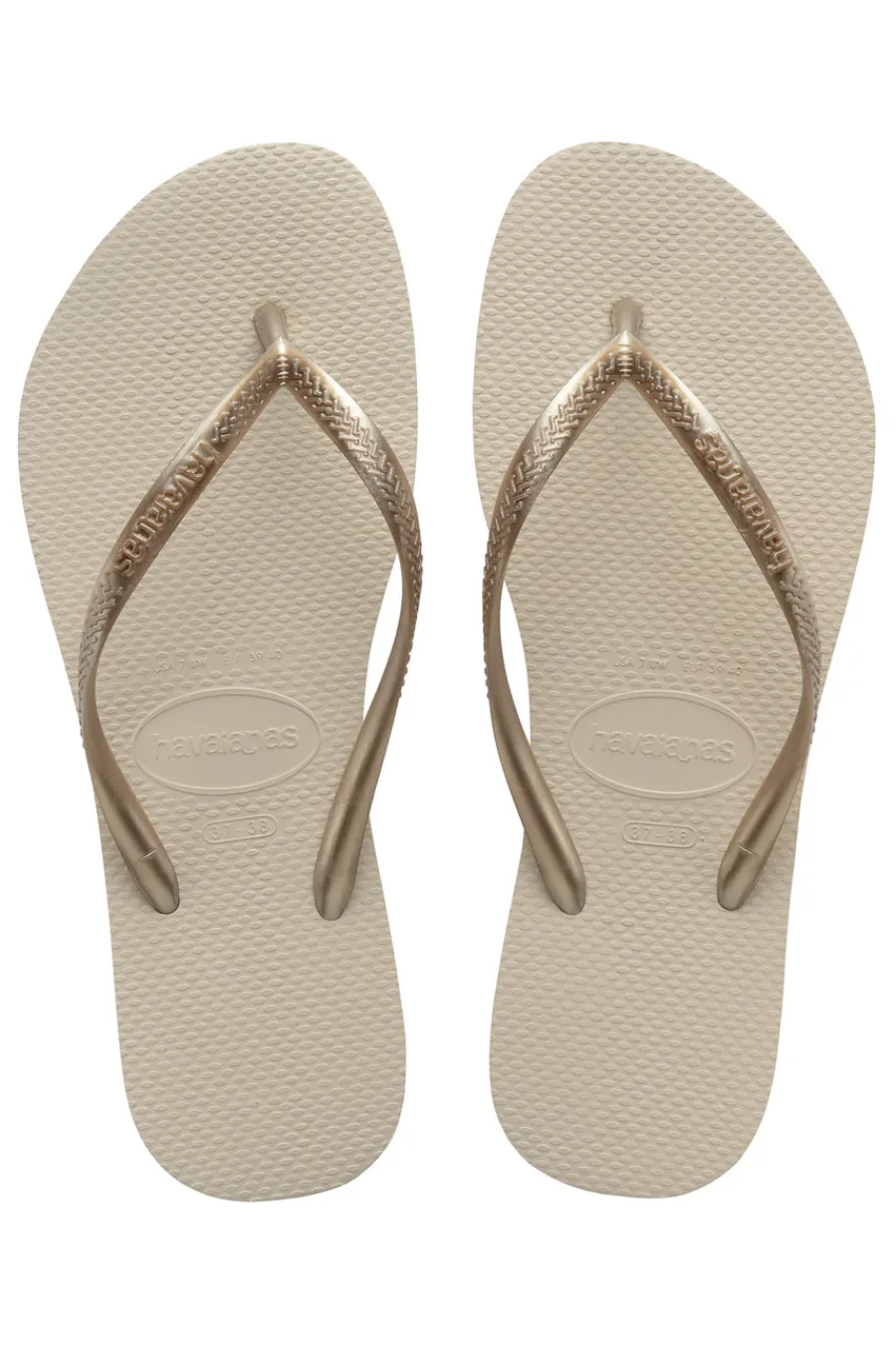 Slip Top Cremefarbene Flip-Flop-Hausschuhe-HAVAIANAS Outlet