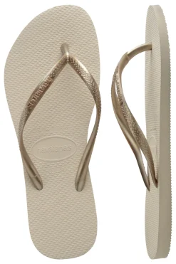Slip Top Cremefarbene Flip-Flop-Hausschuhe-HAVAIANAS Outlet