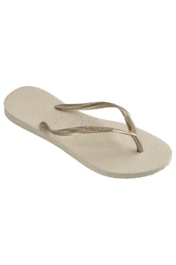 Slip Top Cremefarbene Flip-Flop-Hausschuhe-HAVAIANAS Outlet