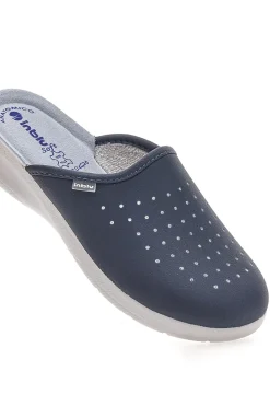 5033 perforierte blaue Berufspantoffeln mit anatomischem Fußbett-INBLU Clearance