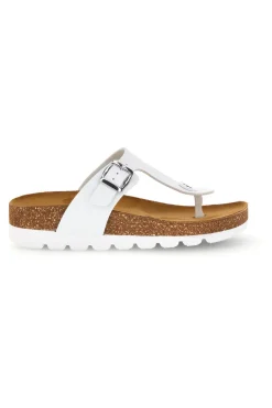 Infradito bianche con sottopiede in vera pelle 335P2177SR-PITTARELLO BIO New