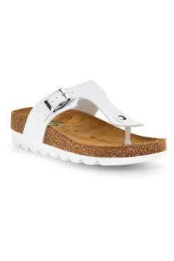 Infradito bianche con sottopiede in vera pelle 335P2177SR-PITTARELLO BIO New