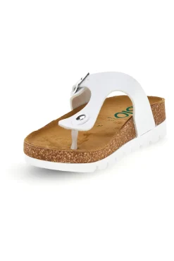 Infradito bianche con sottopiede in vera pelle 335P2177SR-PITTARELLO BIO New