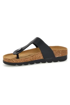 Infradito nere con sottopiede in vera pelle 335P2177SR-PITTARELLO BIO Clearance