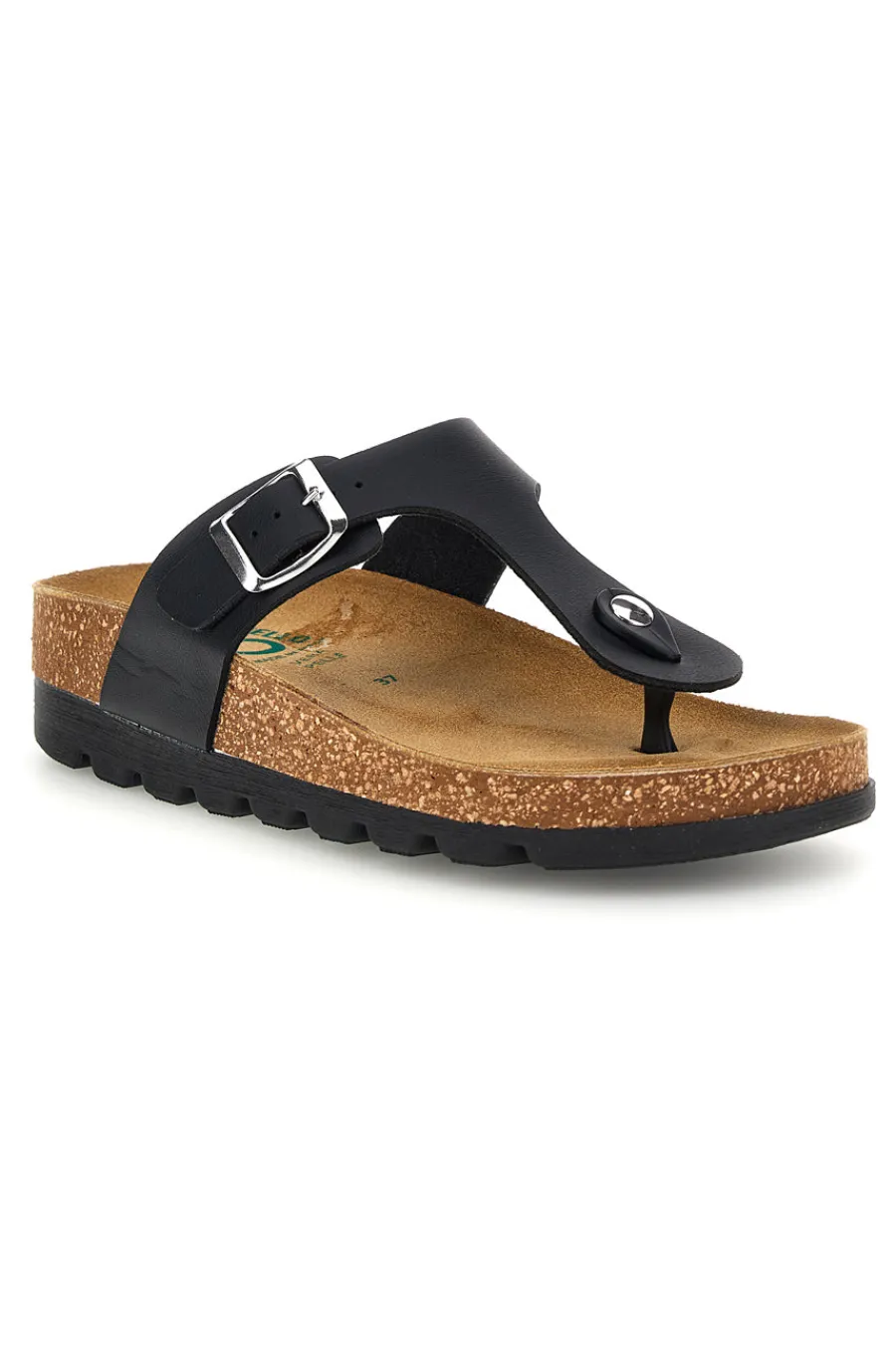 Infradito nere con sottopiede in vera pelle 335P2177SR-PITTARELLO BIO Clearance