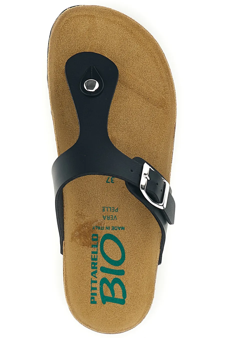 Infradito nere con sottopiede in vera pelle 335P2177SR-PITTARELLO BIO Clearance