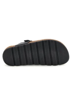 Infradito nere con sottopiede in vera pelle 335P2177SR-PITTARELLO BIO Clearance