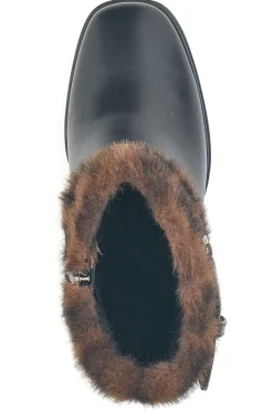 9384M e Stiefeletten mit hohem Absatz, Riemen und Pelzbesatz-LAURA BIAGIOTTI Clearance
