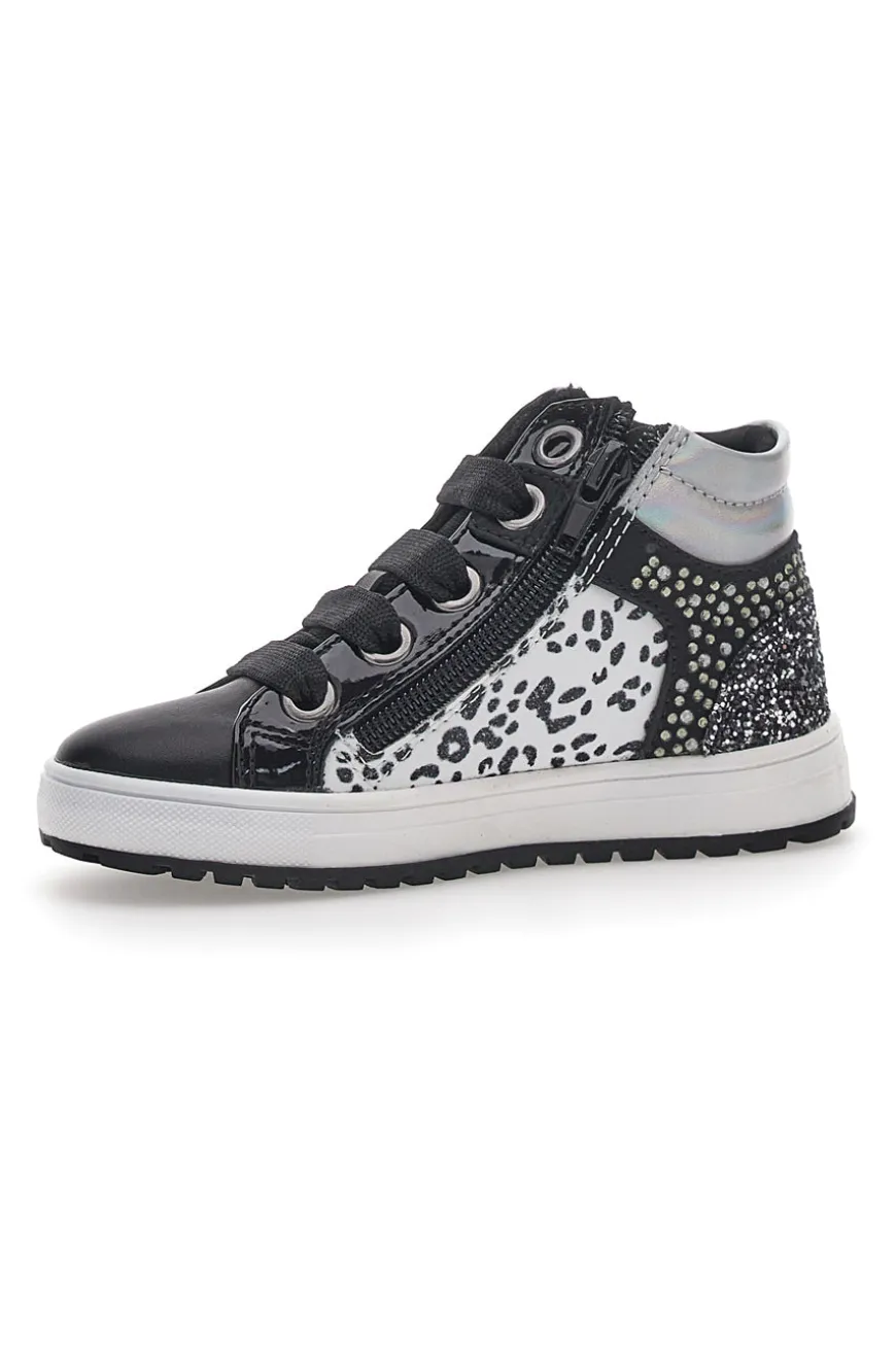 Laura Biagiotti Schwarze mittelhohe Sneakers 15542