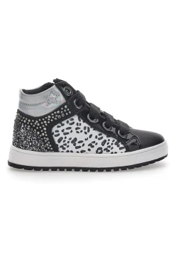 Laura Biagiotti Schwarze mittelhohe Sneakers 15542