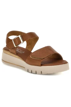 Ledersandalen mit Keil und Klettverschlussriemen 5493097-PITTARELLO FOCUS Clearance