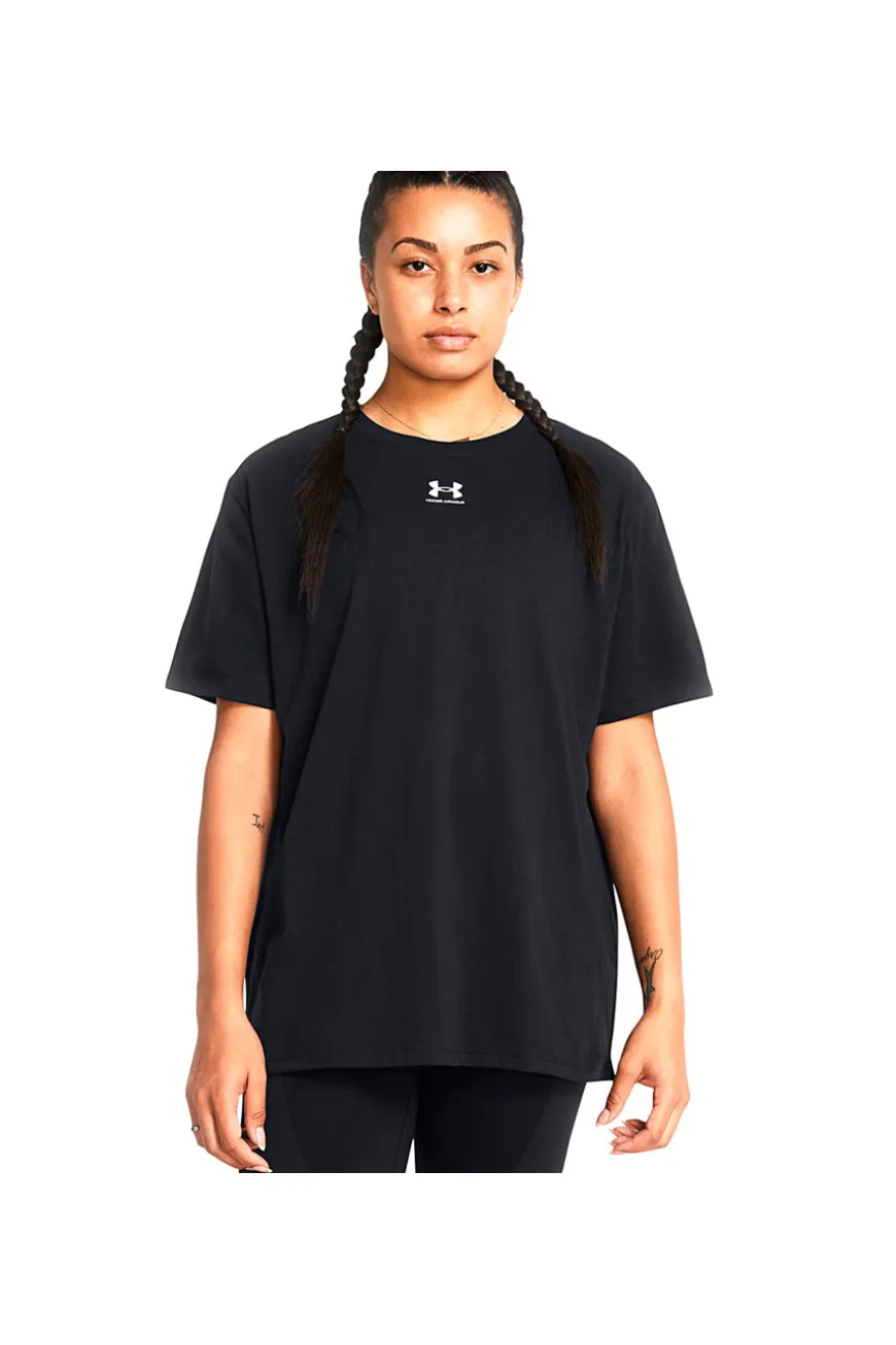 Maglia a maniche corte nero Under Armour Campus Oversize