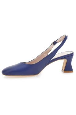 Marineblaue Slingback-Pumps mit niedrigem Absatz 3608-PITTARELLO GLAM Hot