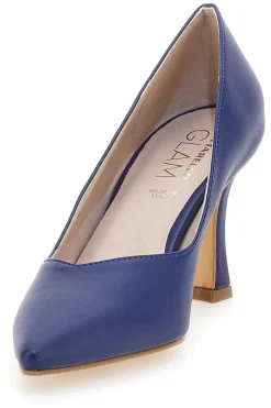 Marineblaue, spitze Pumps mit hohem Absatz 3363-PITTARELLO GLAM