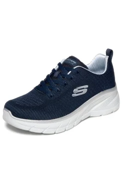 Marineblau stricken Turnschuhe mit Memory Foam Fashion Fit 2.0 Moonlight Glow-SKECHERS Clearance