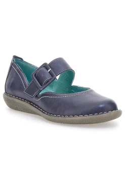 Mary Jane blu in vera pelle con cinturino 24633AFRICA-PRIMA RIGA Best
