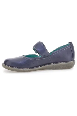 Mary Jane blu in vera pelle con cinturino 24633AFRICA-PRIMA RIGA Best